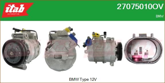 ITAB AUTOMOTIVE 27075010OV - Compresseur, climatisation cwaw.fr