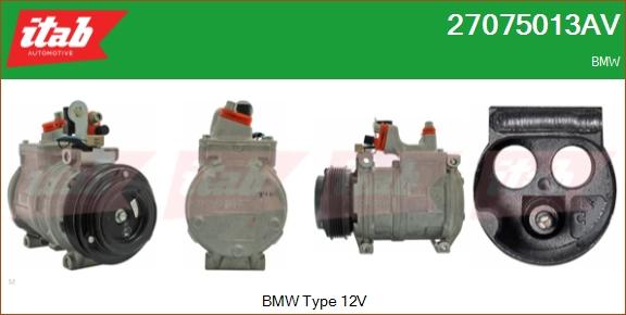 ITAB AUTOMOTIVE 27075013AV - Compresseur, climatisation cwaw.fr