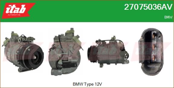 ITAB AUTOMOTIVE 27075036AV - Compresseur, climatisation cwaw.fr