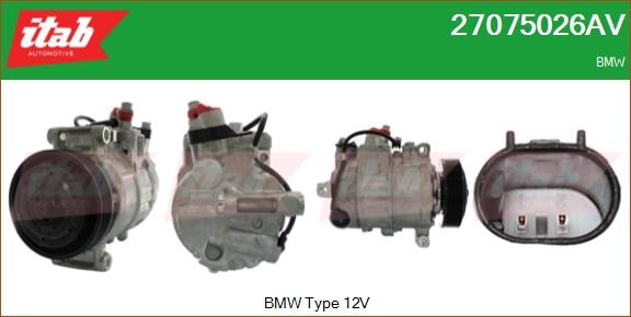 ITAB AUTOMOTIVE 27075026AV - Compresseur, climatisation cwaw.fr