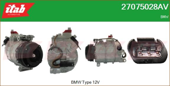 ITAB AUTOMOTIVE 27075028AV - Compresseur, climatisation cwaw.fr