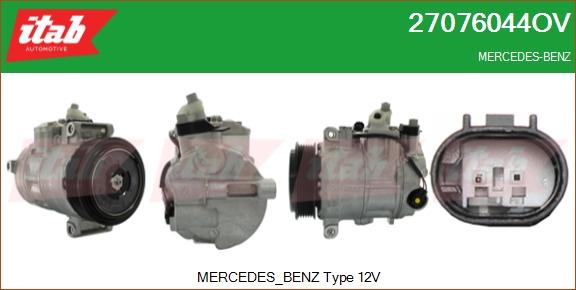 ITAB AUTOMOTIVE 27076044OV - Compresseur, climatisation cwaw.fr