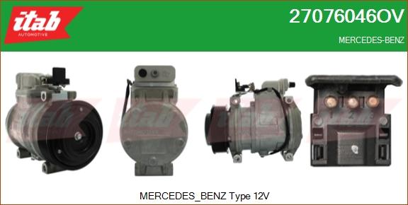 ITAB AUTOMOTIVE 27076046OV - Compresseur, climatisation cwaw.fr