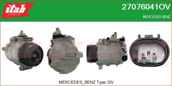 ITAB AUTOMOTIVE 27076041OV - Compresseur, climatisation cwaw.fr