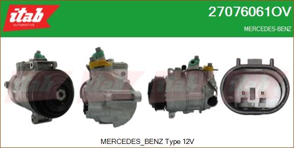 ITAB AUTOMOTIVE 27076061OV - Compresseur, climatisation cwaw.fr