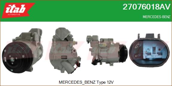 ITAB AUTOMOTIVE 27076018AV - Compresseur, climatisation cwaw.fr