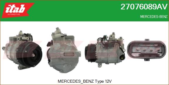 ITAB AUTOMOTIVE 27076089AV - Compresseur, climatisation cwaw.fr