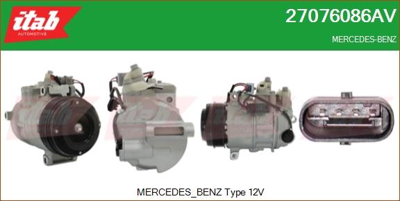 ITAB AUTOMOTIVE 27076086AV - Compresseur, climatisation cwaw.fr