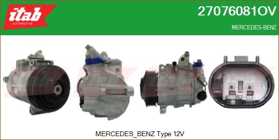 ITAB AUTOMOTIVE 27076081OV - Compresseur, climatisation cwaw.fr