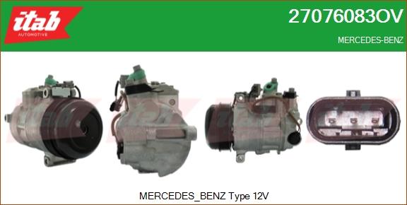 ITAB AUTOMOTIVE 27076083OV - Compresseur, climatisation cwaw.fr