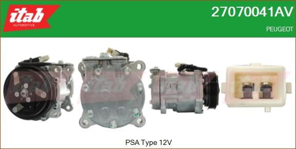 ITAB AUTOMOTIVE 27070041AV - Compresseur, climatisation cwaw.fr