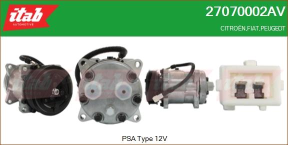 ITAB AUTOMOTIVE 27070002AV - Compresseur, climatisation cwaw.fr