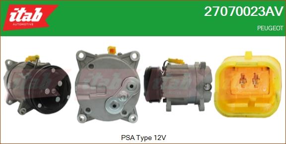 ITAB AUTOMOTIVE 27070023AV - Compresseur, climatisation cwaw.fr