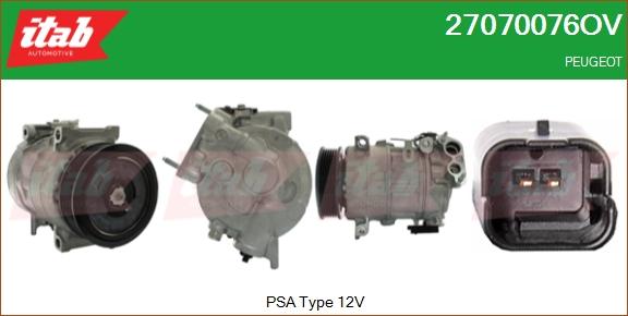 ITAB AUTOMOTIVE 27070076OV - Compresseur, climatisation cwaw.fr