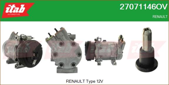 ITAB AUTOMOTIVE 27071146OV - Compresseur, climatisation cwaw.fr