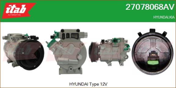 ITAB AUTOMOTIVE 27078068AV - Compresseur, climatisation cwaw.fr