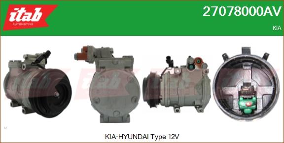 ITAB AUTOMOTIVE 27078000AV - Compresseur, climatisation cwaw.fr