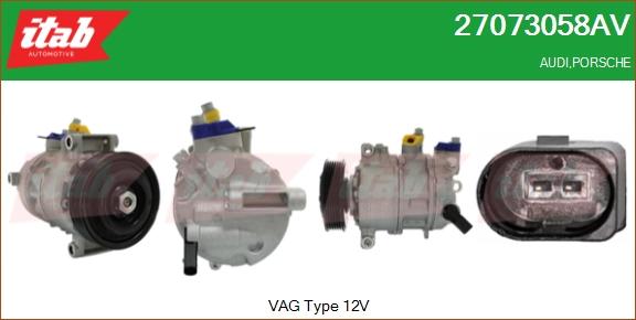 ITAB AUTOMOTIVE 27073058AV - Compresseur, climatisation cwaw.fr