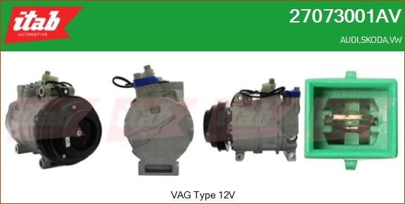 ITAB AUTOMOTIVE 27073001AV - Compresseur, climatisation cwaw.fr