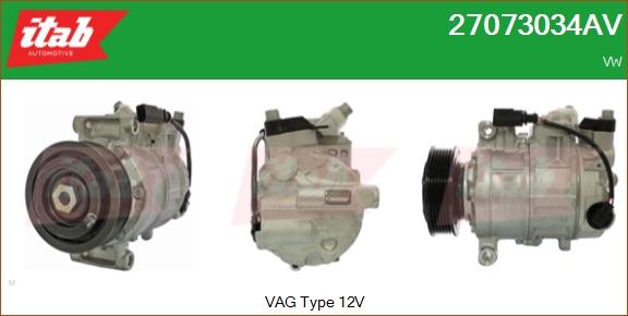 ITAB AUTOMOTIVE 27073034AV - Compresseur, climatisation cwaw.fr