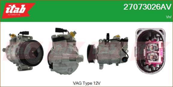 ITAB AUTOMOTIVE 27073026AV - Compresseur, climatisation cwaw.fr