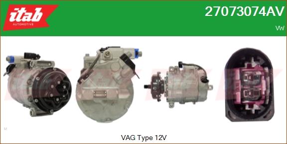 ITAB AUTOMOTIVE 27073074AV - Compresseur, climatisation cwaw.fr