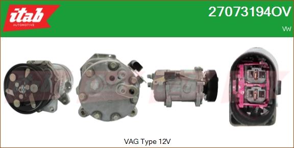 ITAB AUTOMOTIVE 27073194OV - Compresseur, climatisation cwaw.fr