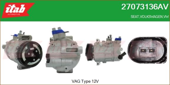 ITAB AUTOMOTIVE 27073136AV - Compresseur, climatisation cwaw.fr