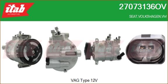 ITAB AUTOMOTIVE 27073136OV - Compresseur, climatisation cwaw.fr