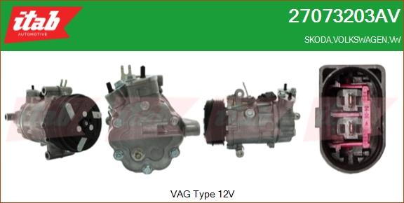 ITAB AUTOMOTIVE 27073203AV - Compresseur, climatisation cwaw.fr