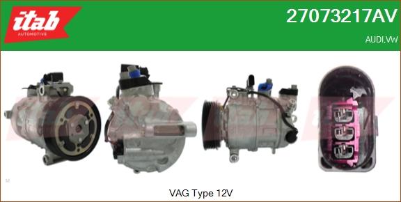 ITAB AUTOMOTIVE 27073217AV - Compresseur, climatisation cwaw.fr