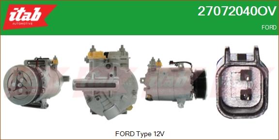 ITAB AUTOMOTIVE 27072040OV - Compresseur, climatisation cwaw.fr