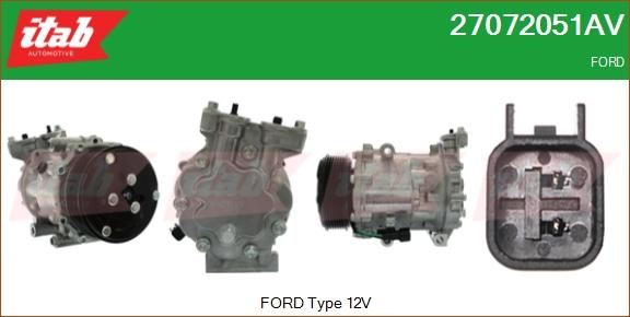 ITAB AUTOMOTIVE 27072051AV - Compresseur, climatisation cwaw.fr