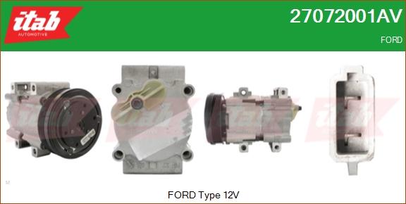 ITAB AUTOMOTIVE 27072001AV - Compresseur, climatisation cwaw.fr