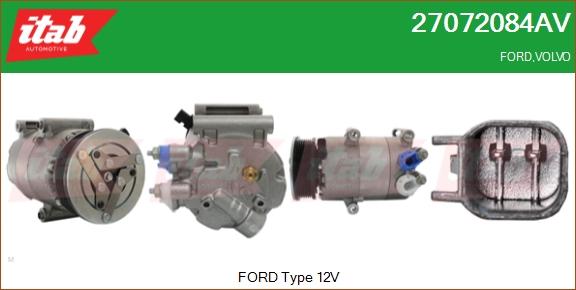 ITAB AUTOMOTIVE 27072084AV - Compresseur, climatisation cwaw.fr