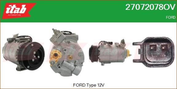 ITAB AUTOMOTIVE 27072078OV - Compresseur, climatisation cwaw.fr