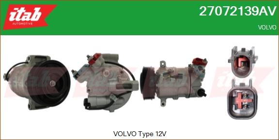 ITAB AUTOMOTIVE 27072139AV - Compresseur, climatisation cwaw.fr