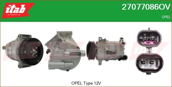 ITAB AUTOMOTIVE 27077086OV - Compresseur, climatisation cwaw.fr