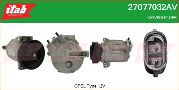 ITAB AUTOMOTIVE 27077032AV - Compresseur, climatisation cwaw.fr