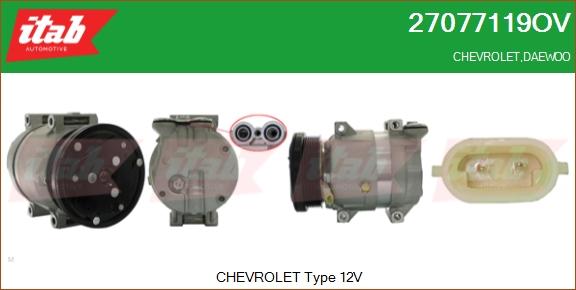 ITAB AUTOMOTIVE 27077119OV - Compresseur, climatisation cwaw.fr