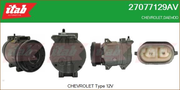 ITAB AUTOMOTIVE 27077129AV - Compresseur, climatisation cwaw.fr