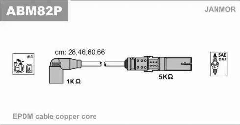 Janmor ABM82P - Kit de câbles d'allumage cwaw.fr