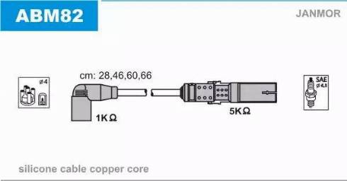 Janmor ABM82 - Kit de câbles d'allumage cwaw.fr