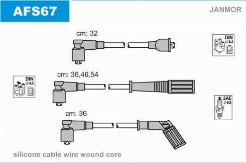 Janmor AFS67 - Kit de câbles d'allumage cwaw.fr