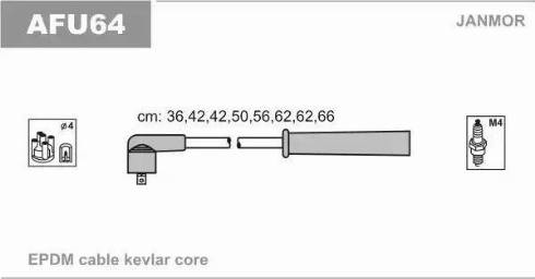 Janmor AFU64 - Kit de câbles d'allumage cwaw.fr