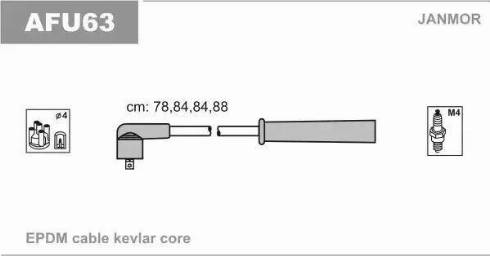 Janmor AFU63 - Kit de câbles d'allumage cwaw.fr