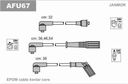 Janmor AFU67 - Kit de câbles d'allumage cwaw.fr