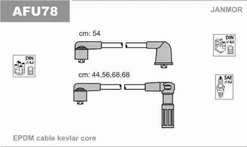 Janmor AFU78 - Kit de câbles d'allumage cwaw.fr