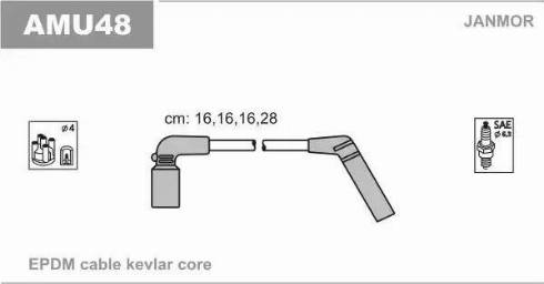 Janmor AMU48 - Kit de câbles d'allumage cwaw.fr