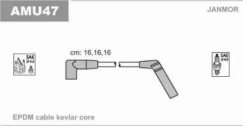 Janmor AMU47 - Kit de câbles d'allumage cwaw.fr